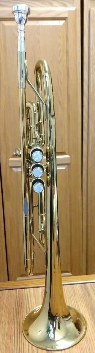 Vintage King 061 Bb Gold Trumpet With Hard Case,  7C Mouth Piece 2