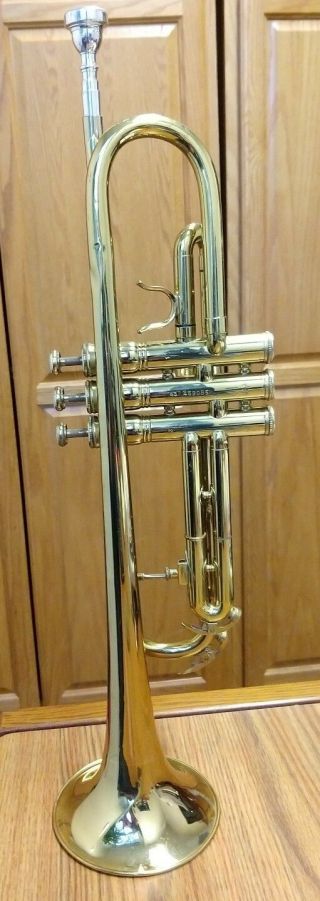 Vintage King 061 Bb Gold Trumpet With Hard Case,  7C Mouth Piece 3