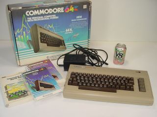 Vintage Commodore 64 Personal Computer,  Box W/user Guides,  Power Supply