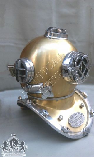 Antique Maritime Us Navy Diving Divers Helmet Deep Sea Scuba Steel Marine Gift