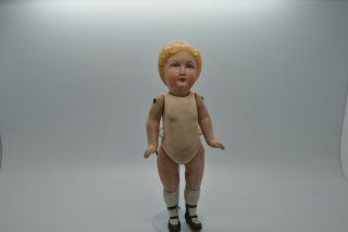 Antique Germany Porcelain Bisque Doll With Two Face Head