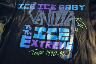 Vintage 90s Vanilla Ice Extreme Tour Ice Ice Baby Hip Hop Rap Single Stitch Szl