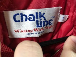 Vintage San Francisco 49ers Chalk Line Satin Jacket,  Sz Large,  Starter,  Gold 4