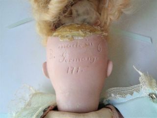 Antique 1880s German Kestner 171 Bisque Head Doll Brown Paperweight Eyes Lovely 5