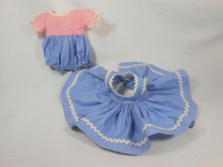 Vintage 1953 - 54 Madame Alexander Kins Blue & Pink Jumper Dress W/romper - Exc