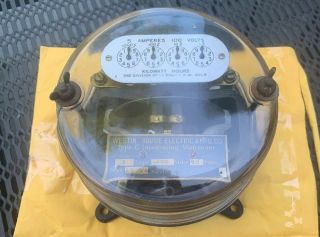 Vintage Westinghouse Electric Usage Hour Meter Watt Meter