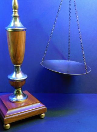 Vintage Brass and Wood Scale of Justice 3
