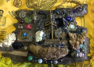Magic Leklai Talisman Buddha Huge Palang Lokathat Devil Wood Love Thai Amulet