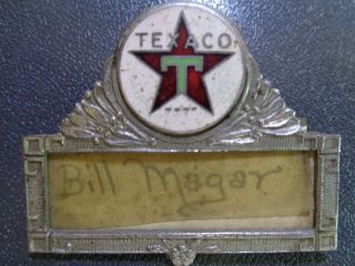 Vintage Texaco Motor Oil Gas Station Attendant Badge