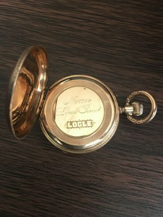 14K Antique Louis Jacot Locle No.  26714 Small Fancy Case POCKET WATCH Runs. 5