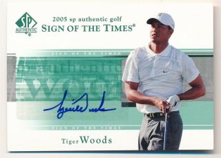 Tiger Woods 2005 Sp Authentic Golf Sign Of The Times Autograph Sp Auto Rare