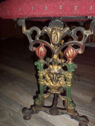 CAST IRON BENCH FIRESIDE BENCH FOOTSTOOL VANITY PIANO BENCH 4