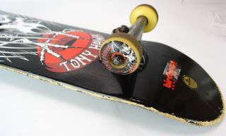 Tony Hawk Falcon 4 Series Complete Skateboard Deck Black Bird Skull Vintage 5
