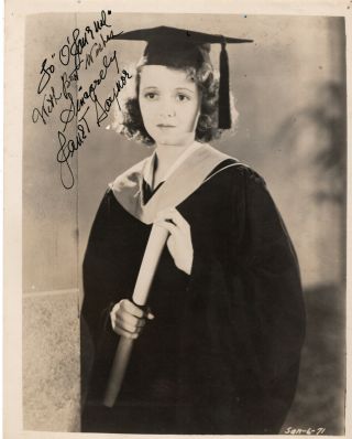 First Oscar Winner Actress Janet Gaynor,  Signed Vintage Studio Photo.