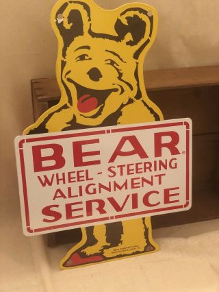 Vintage Porcelain Double Sided Bear Service Alignment Marked “55”