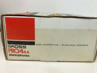 Vintage Koss Pro/4AA Stereophones Headphones And Paperwork 4