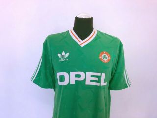 IRELAND Vintage Adidas Home Football Shirt World Cup Italia 90 (L) (XL) 1990/92 3