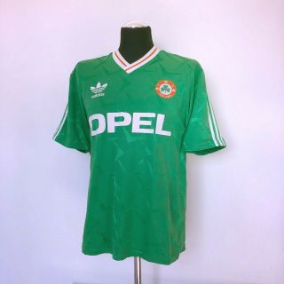IRELAND Vintage Adidas Home Football Shirt World Cup Italia 90 (L) (XL) 1990/92 4