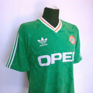IRELAND Vintage Adidas Home Football Shirt World Cup Italia 90 (L) (XL) 1990/92 5