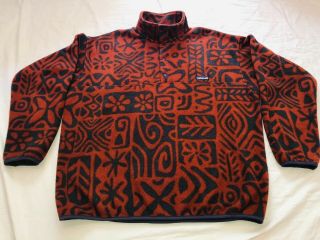 Vintage Patagonia Synchilla Fleece Snap - T Aztec Pullover Jacket Men’s Xl Usa