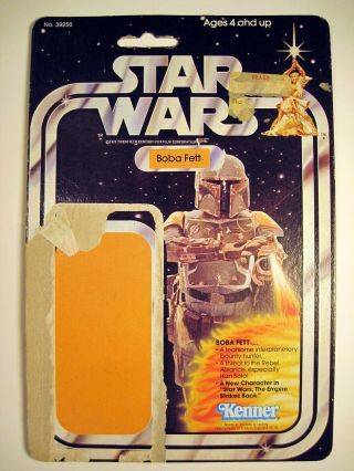 1979 Vintage Star Wars Boba Fett Action Figure Card - Back In