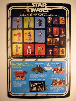 1979 vintage Star Wars Boba Fett action figure card - back in 2