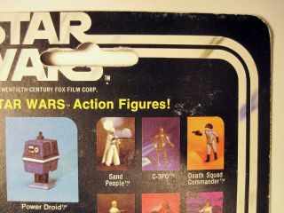 1979 vintage Star Wars Boba Fett action figure card - back in 8
