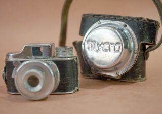 (2) Vintage Micro Mini Spy Cameras Steky 16mm Miniature Model III & MYCRO 6