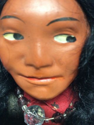Vintage Skookum Native American Indian Doll With Papoose Baby,  12 1/2”,  (HC) 2