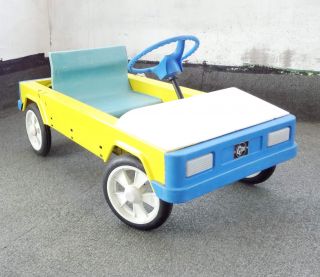 VINTAGE 1970 RUSSIAN PEDAL CAR YELLOW RESTORED CAR VERY RARE 8