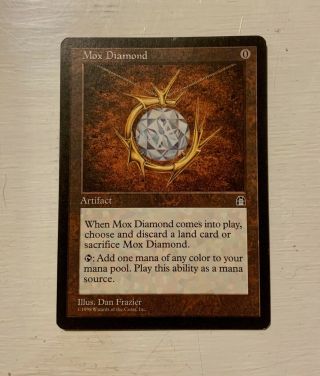 Mox Diamond Stronghold Mtg Magic The Gathering Card Rare Artifact