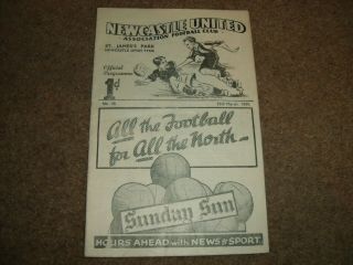 Rare Newcastle United V Blackburn Rovers Division 2 25th March 1939 1938/39