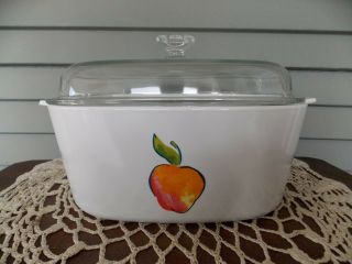 Vintage Corning Ware A - 5 - B Fruit Basket Pattern 5 Qt Casserole Dish W/ Glass Lid