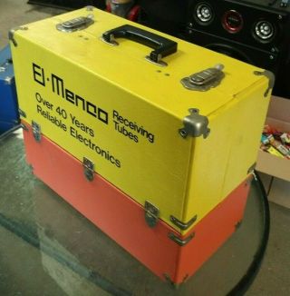 Vintage El Menco Radio Tv Vacuum Tube Valve Caddy Carrying Case