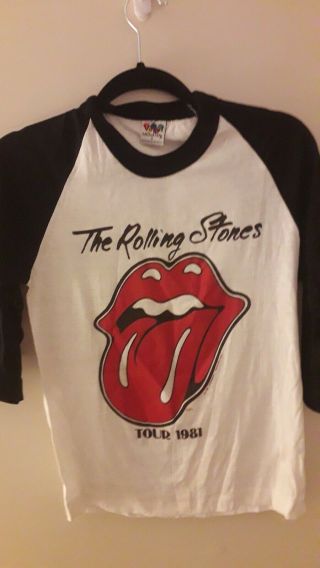 1981 Vintage Rolling Stones Tour T - Shirt Size S 50/50