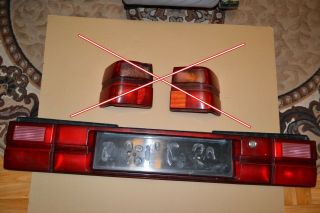 Audi 100 C3 Tail Light Rear Center Number Plate.  Very Rare,  Hella Red