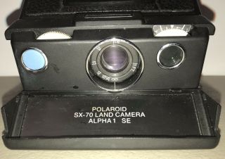 Vintage POLAROID SX - 70 Land Camera Model 1 Alpha 1 SE BLACK 2