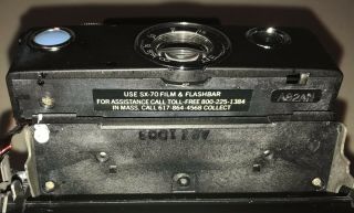 Vintage POLAROID SX - 70 Land Camera Model 1 Alpha 1 SE BLACK 6