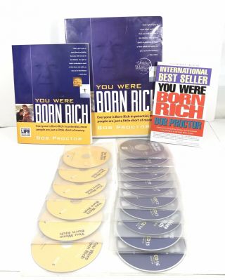 Bob Proctor You Were Born Rich Book 6 Dvds & 11 Cds (msrp $595) Rare