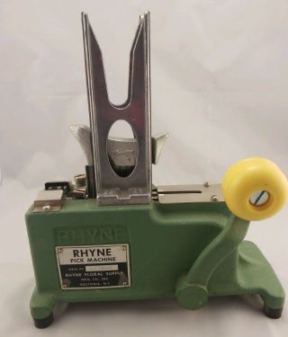 Vintage Rhyne Pick Machine Floral Stem Crimp Machine With Weight