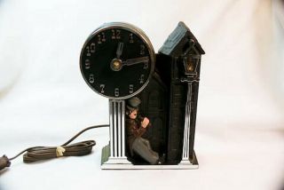 Vintage Mastercrafters Bar Motion Lamp Clock Happy Times Drunk Man