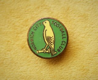 Vintage Norwich City Football Club Enamel Lapel Badge Canaries Ncfc Fattorini