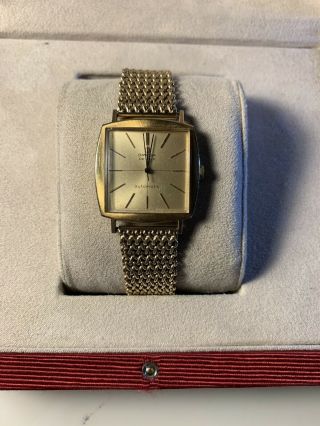 Omega Vintage Square Gold Color Watch