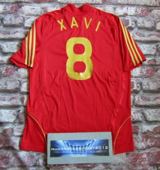 Xavi Spain Large Mens Home Football Shirt Barcelona Jersey World Cup Vintage