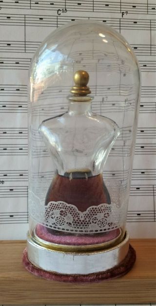 Vintage " Shocking " By Schiaparelli Perfume / Parfum.  Womens Torso With Dome