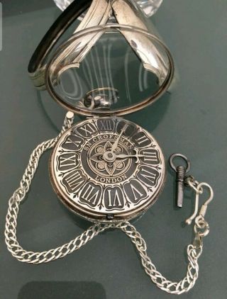 Rare Antique London Sn.  Crofsman Silver Verge Fusee Pair Cased Pocket Watch