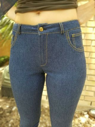 SEXY,  LOGO BUTTON $750 CHRISTIAN DIOR JOHN GALLIANO Vintage 2001 Crop Jeans S 6