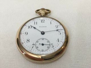 Antique Waltham Pocket Watch Gold Plated