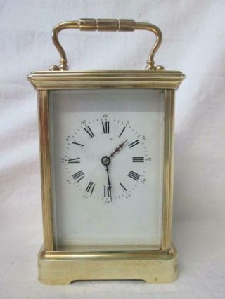 Large French/english Brass Cased Carriage Clock Inc Key (order)