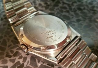 Vintage 1980 Seiko 7559 - 5010 Men ' s SQ Day/Date Wristwatch & Band - Ex 5